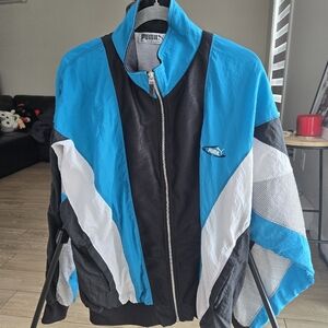 Vintage Puma Men's Colorblock Windbreaker